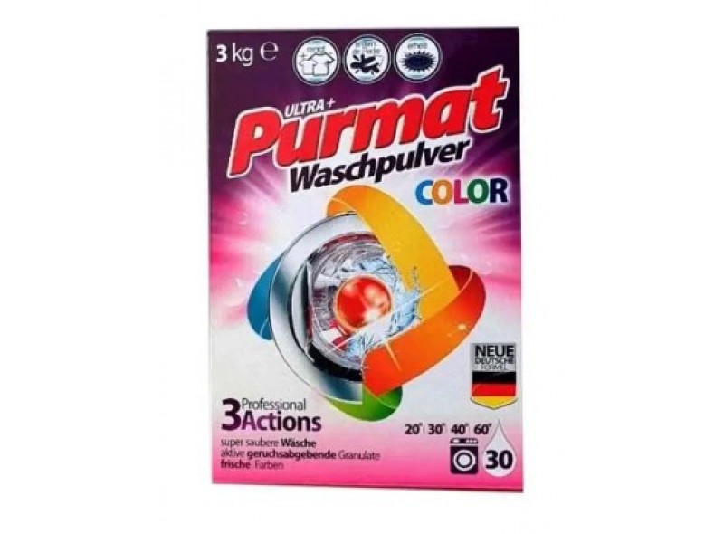 Порошок для прання Purmat Color 3 кг, к/к (97-035) Порошок для прання Purmat Color 3 кг, к/к (97-035)